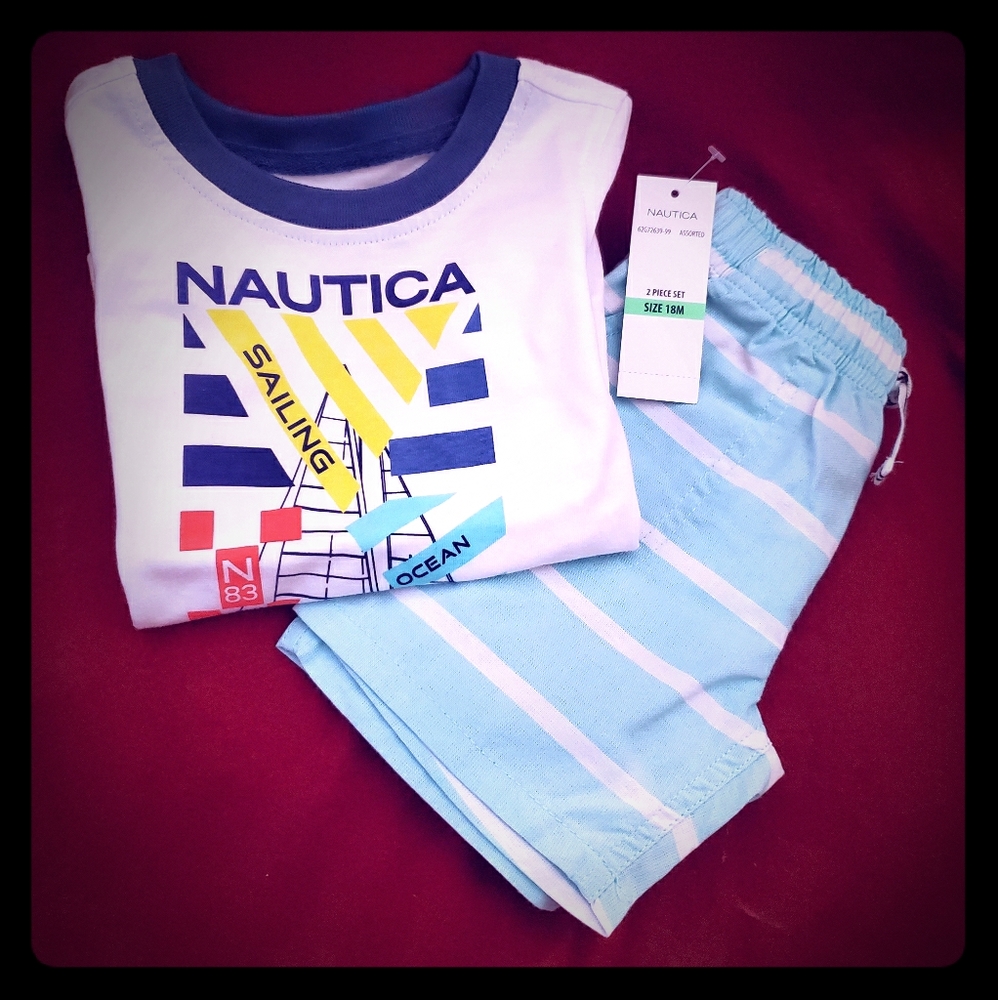 Nautica toddler boys short set